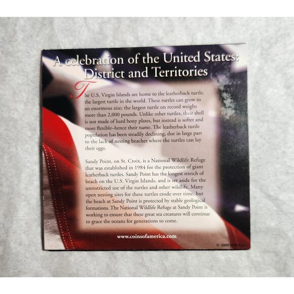 U.S. Virgin Islands Minted Silver Quarter Dollar Proof Set 2009 U.S. Mint - Picture 5 of 5